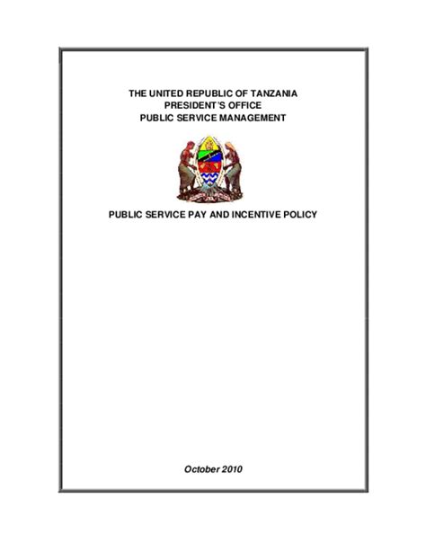 public service act tanzania pdf